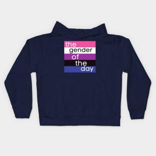 gender of the day genderfluid Kids Hoodie